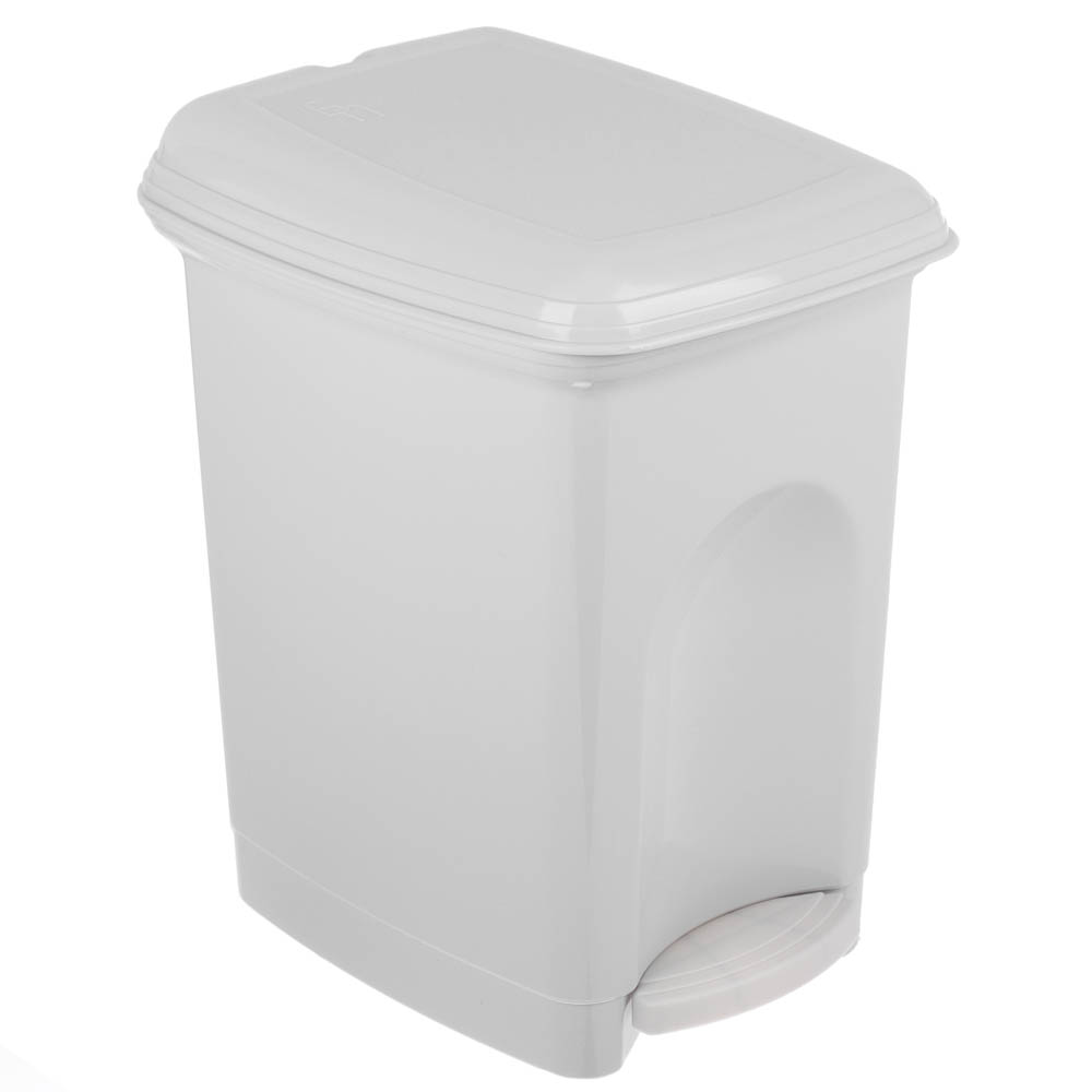 Контейнер для мусора с педалью, 7л, 19,5х23,5х28 см, цвет светло-серый - #1