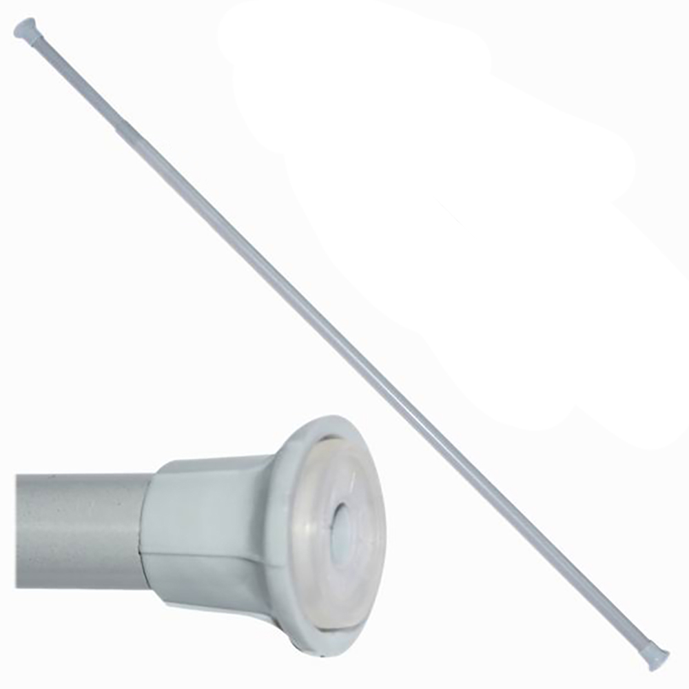 Карниз для шторы в ванную раздвижной 280 см, металлик - #1