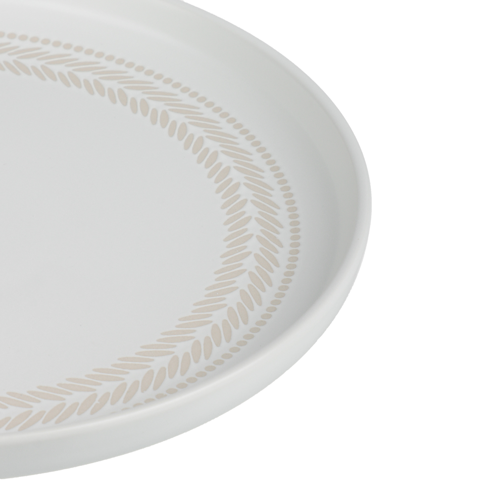 Тарелка подстановочная 26,6см, тм MILLIMI, Треция белый, керамика - #4