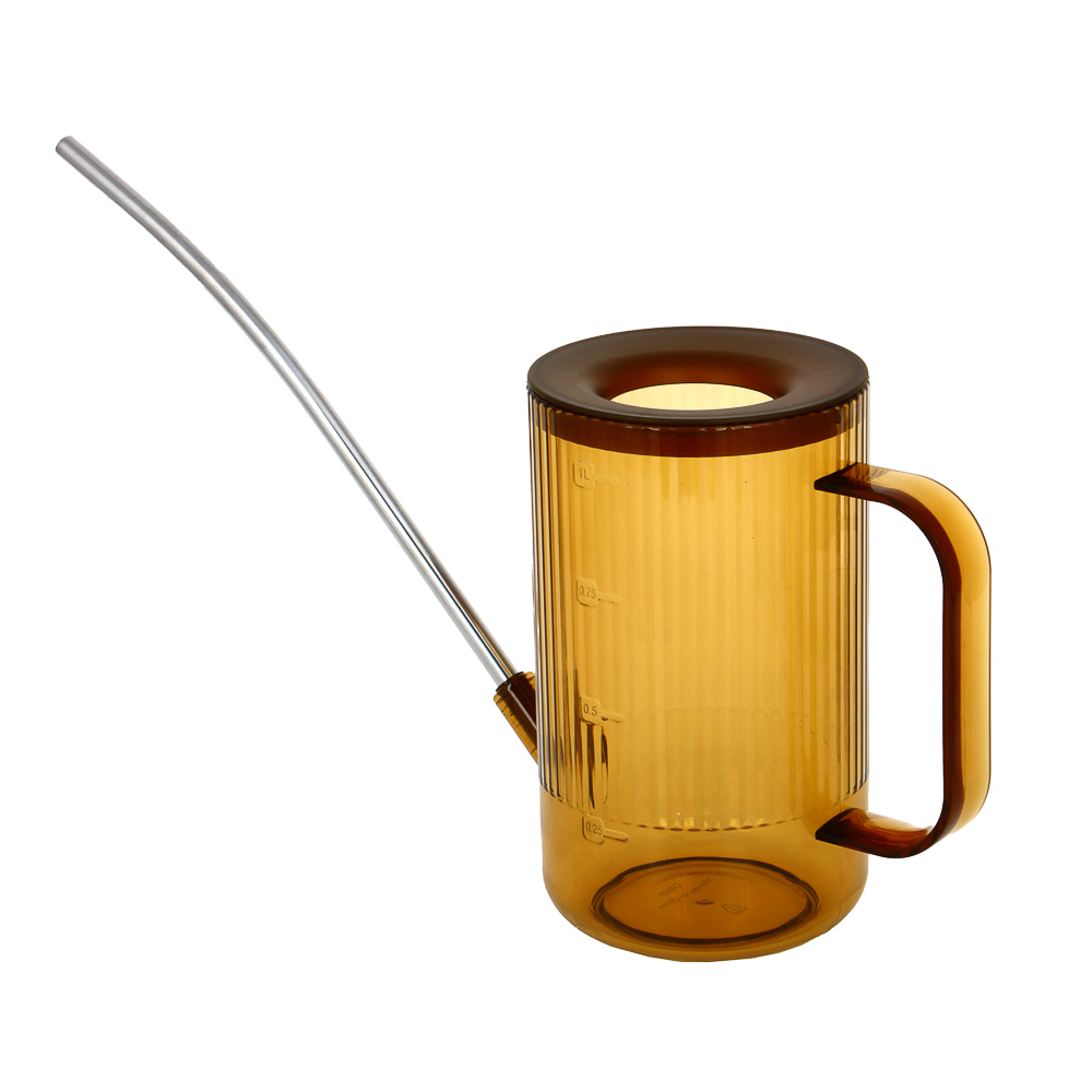 INBLOOM Лейка прозрачная c шкалой, 1л, носик из нерж. стали, колба SUN пластик, 3 цвета - #4