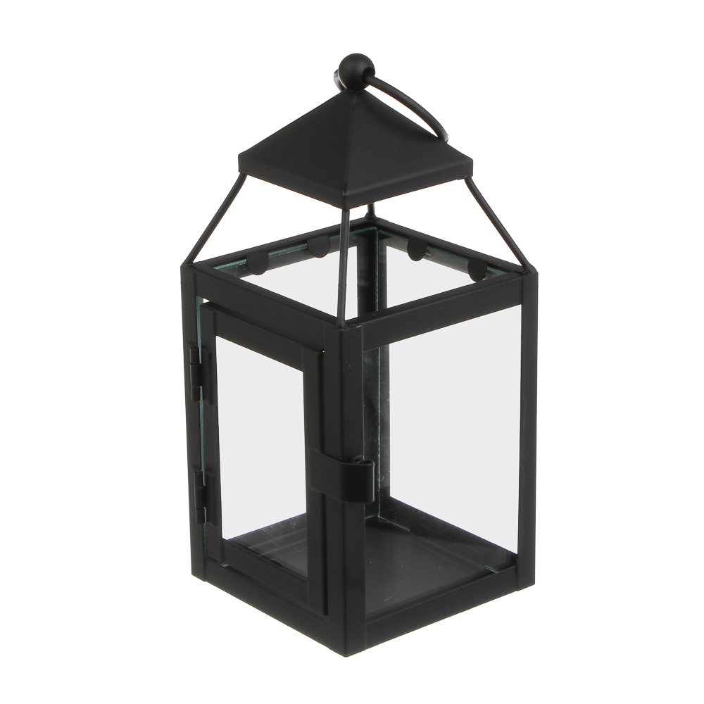 Подсвечник в виде фонарика, 8x8x18 см, металл, стекло - #5