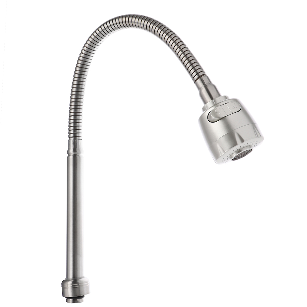 Излив смесителя для кухни, гибкий, 50см, нерж. сталь, EPDM, с гайкой, сатин - #1