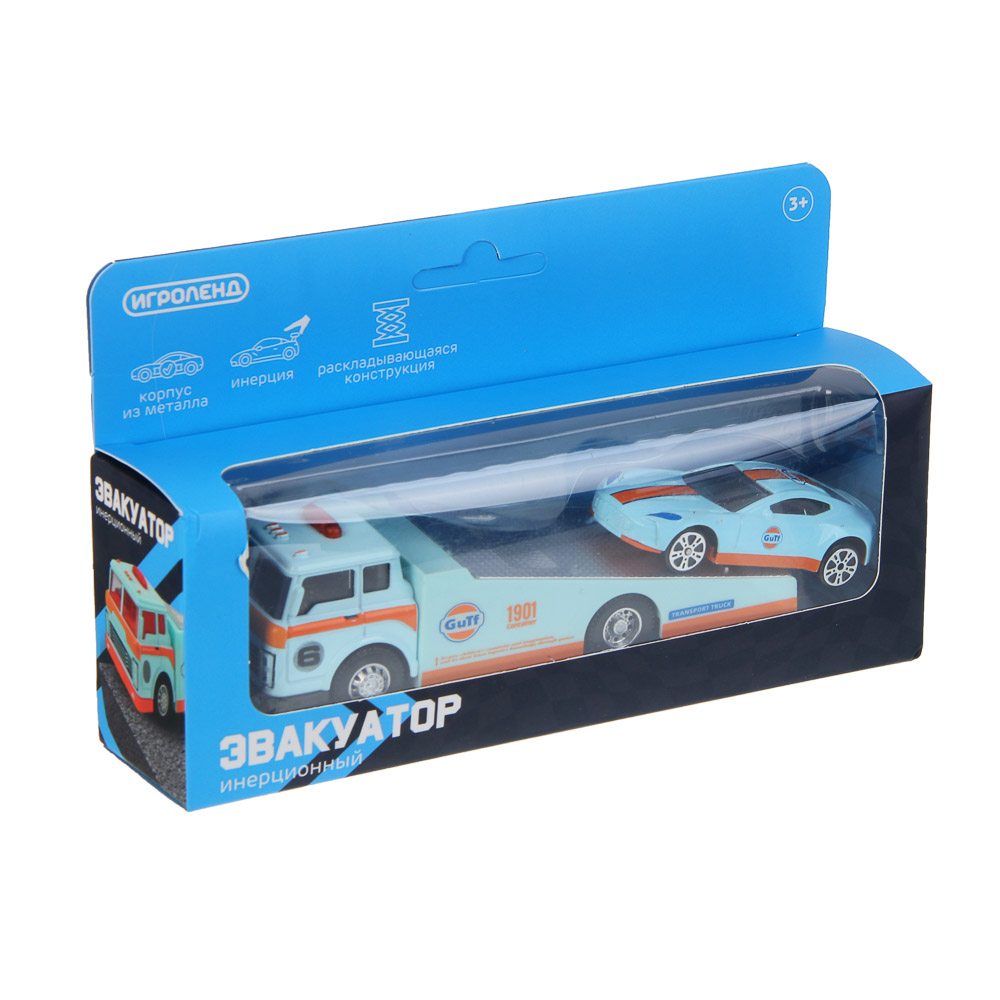 ИГРОЛЕНД Машина "Эвакуатор", инерция, 1 машинка, металл, пластик, 22,25х16 см, 3 дизайна - #4