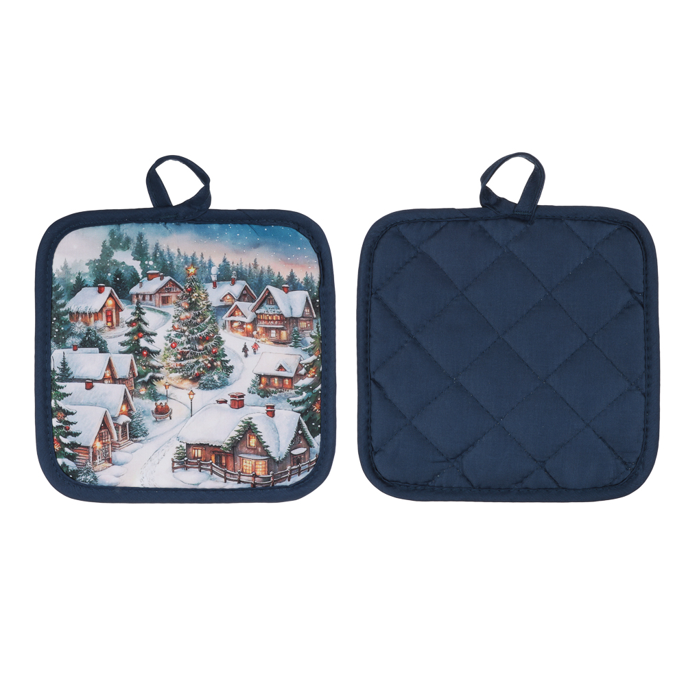 PROVANCE Нордик Прихватка, 17х17см, 100% полиэстер, домики - #2