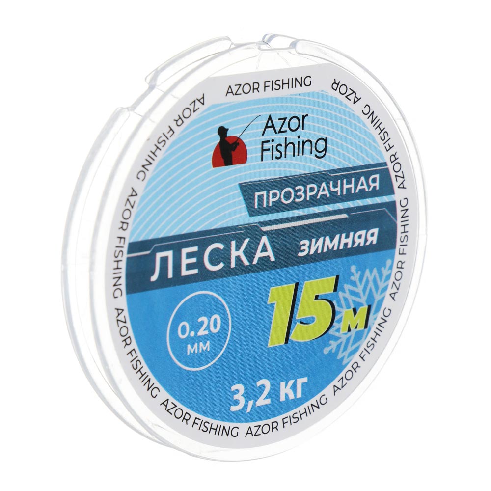 AZOR FISHING Леска зимняя, 15м, 0,20мм, прозрачная - #1