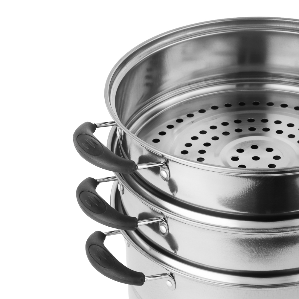 Мантоварка, 28см, нержавеющая сталь, 3 яруса - #8