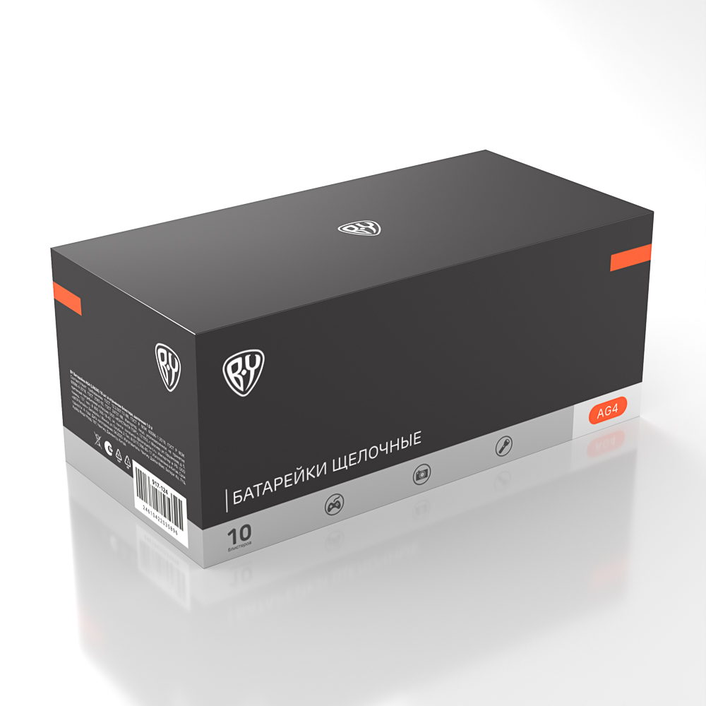BY Батарейка AG4 (LR626) 10шт в отрывном блистере, щелочная 1.5V - #3