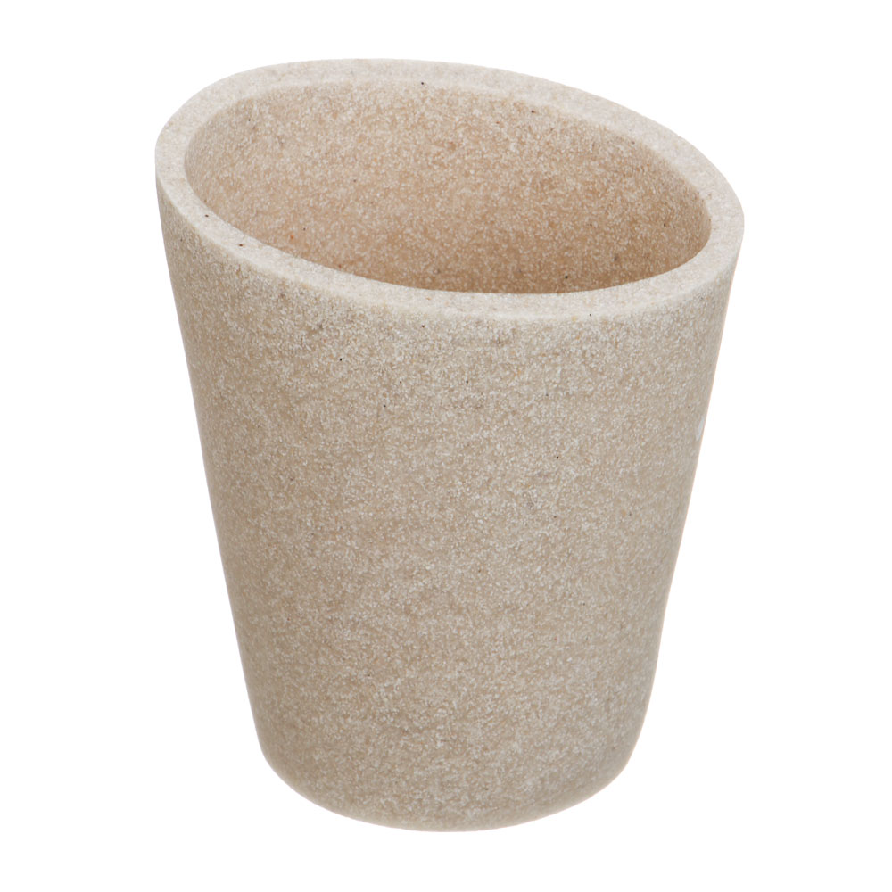 Стакан для ванной комнаты тм VETTA Дюна, смола (полирезин), бежевый, 10x7x11,5см - #2