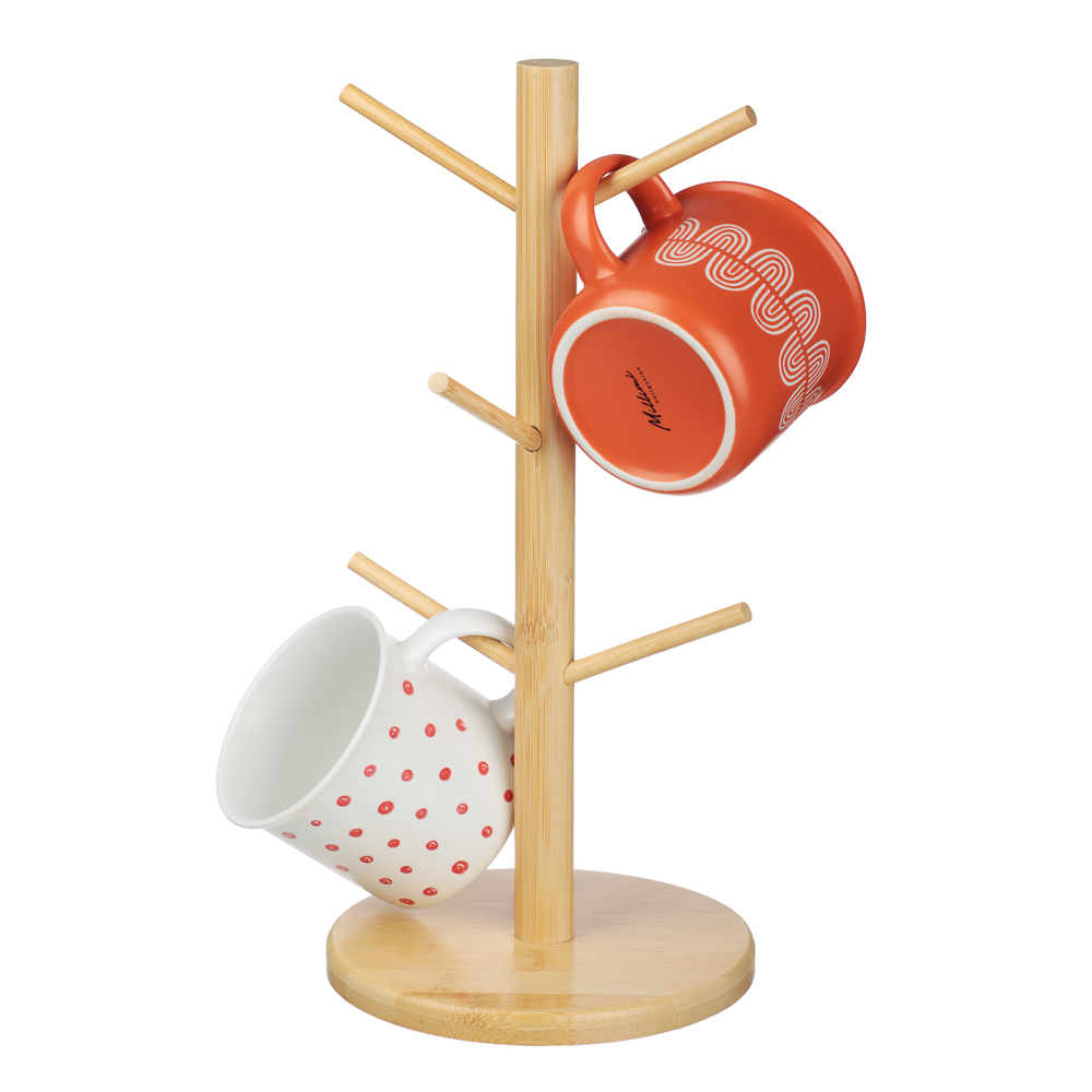 Держатель для кружек тм VETTA, 16,5x16,5x32см, бамбук - #3