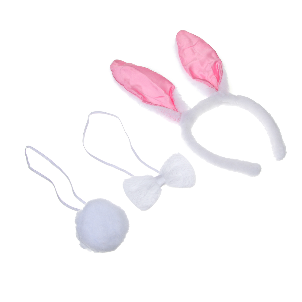 СНОУ БУМ Набор карнавальный "Зайка", 3 предмета, пластик, полиэстер, 2 дизайна - #2