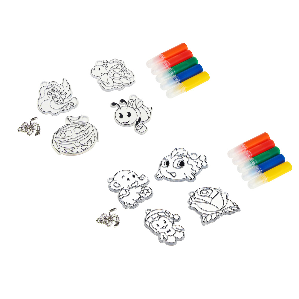 ХОББИХИТ Набор для творчества "Глитерные фигурки", PE, PP, полимер, 15х21х3см, 2 дизайна - #2