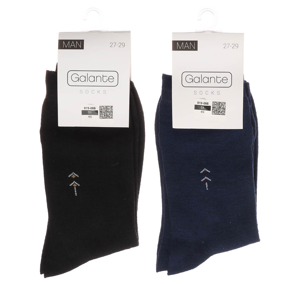 GALANTE Носки мужские, р.27-29, 85% хлопок, 10% полиамид, 5% спандекс, разноцветные, #3 - #6