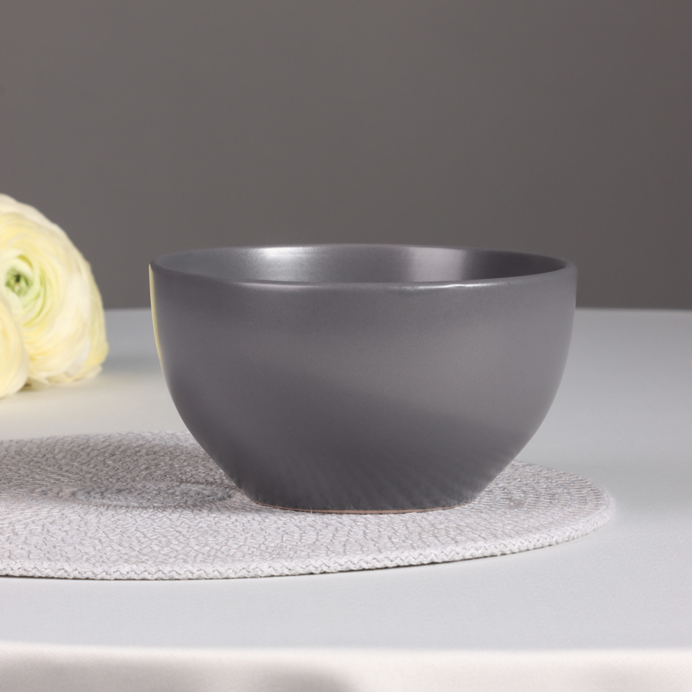 MILLIMI Салатник 710мл, 14х8см, керамика, графит - #7