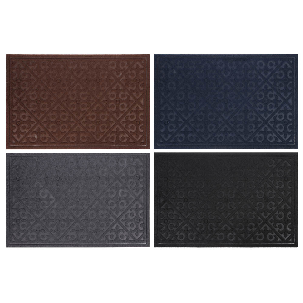 Коврик придверный тм VETTA, 39х59см, резиновый с ворсом, полиэстер - #2