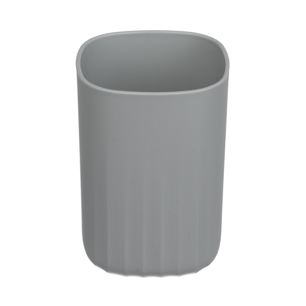 Стакан для ванной комнаты тм VETTA Сидней, пластик, PP, серый, 7x10,3см - #3