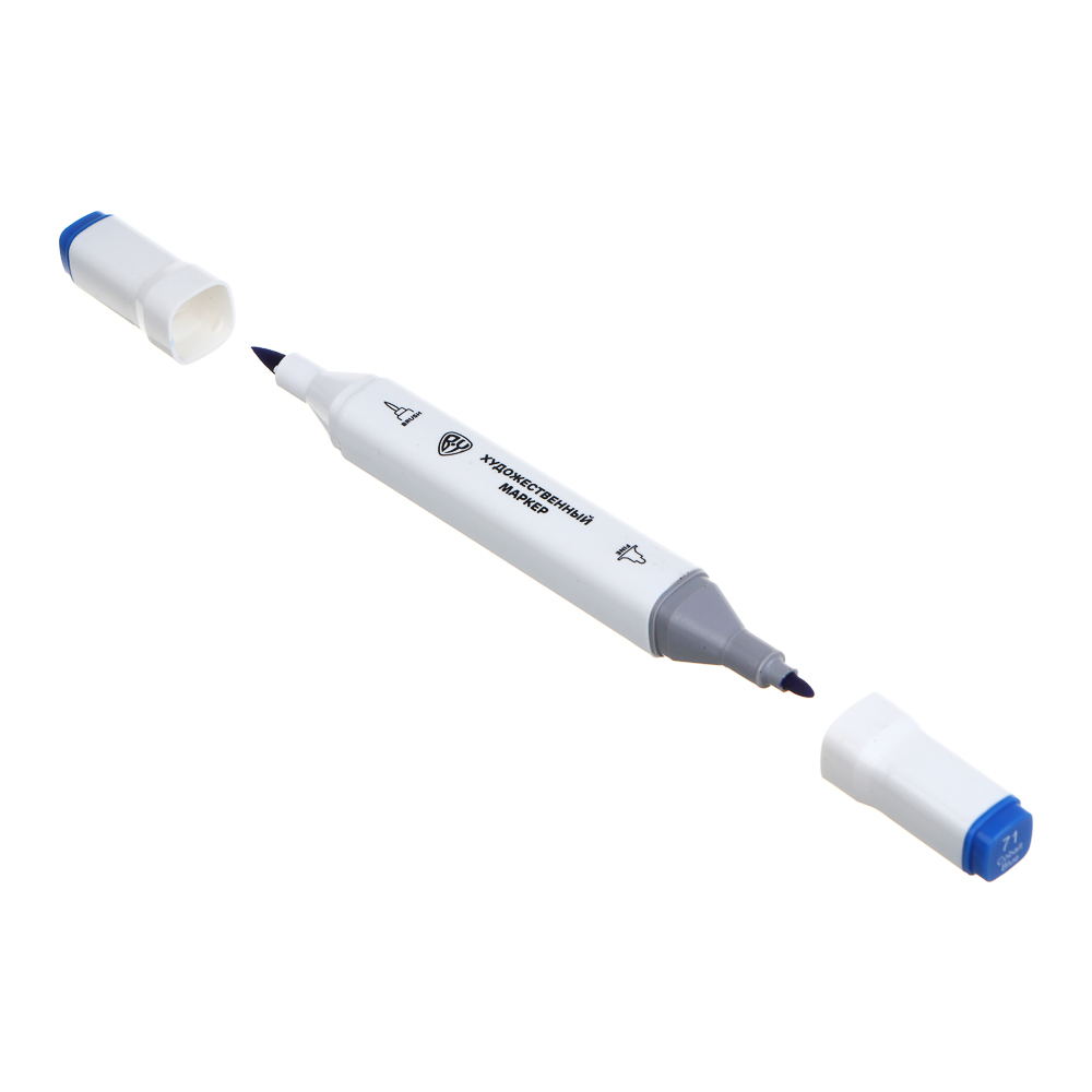 BY Набор маркеров для скетчинга, 24 цвета, 2-сторонний, кисточка/круглый, чехол - #4