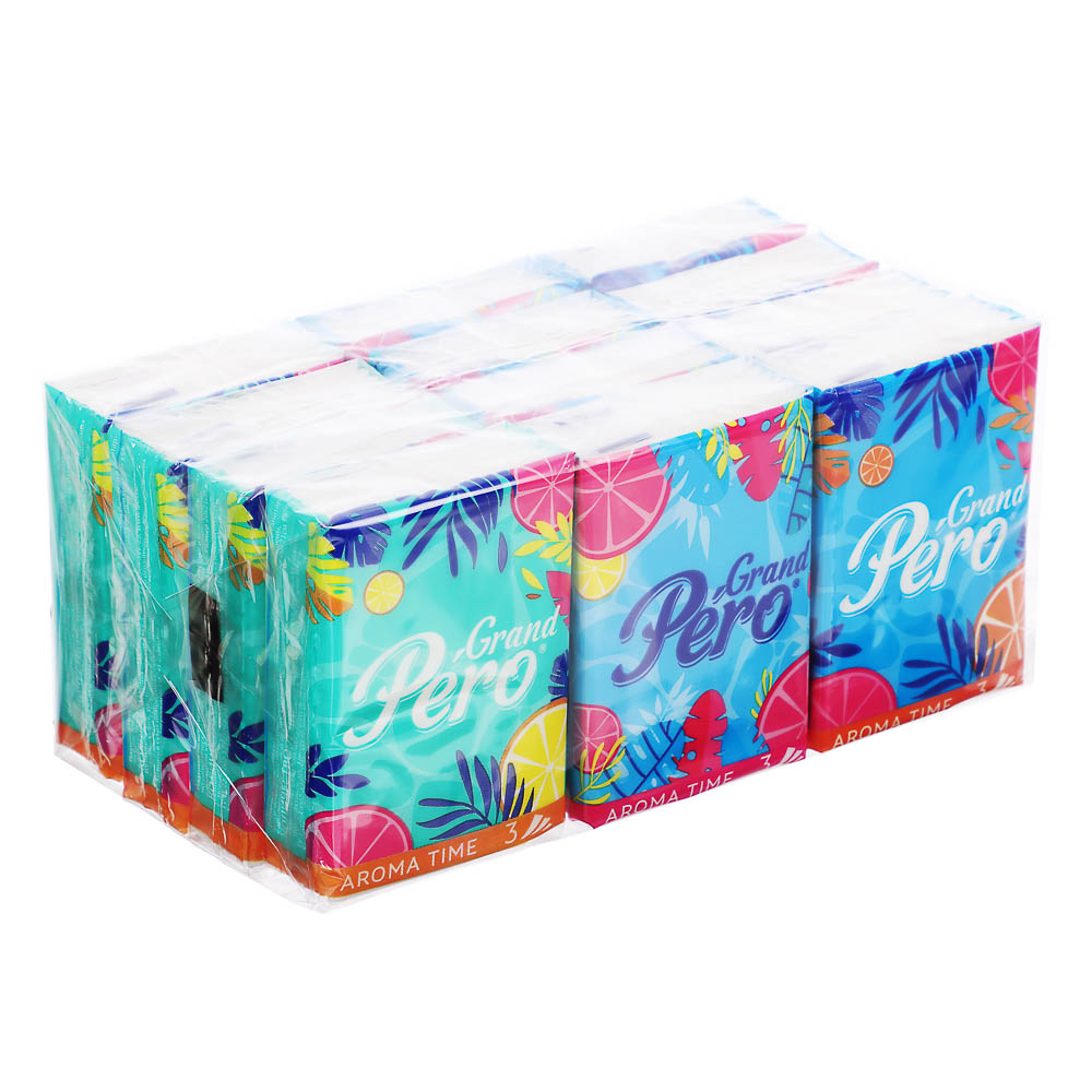 Платочки бумажные Grand Pero aroma, 3 слоя, 7шт - #9
