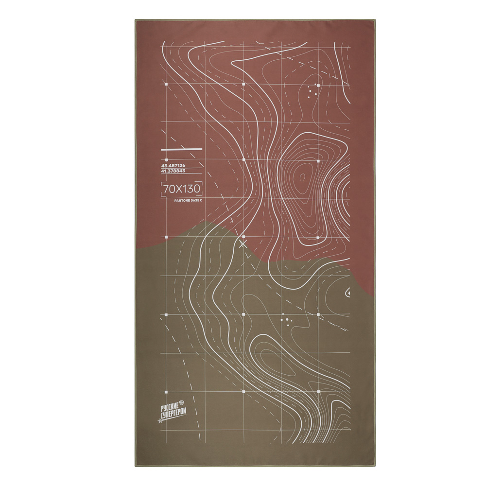 BY РУССКИЕ СУПЕРГЕРОИ Полотенце быстросохнущее из микрофибры, 70х130см, 100% полиэстер, 3 дизайна - #4