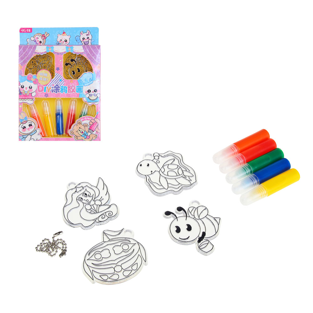 ХОББИХИТ Набор для творчества "Глитерные фигурки", PE, PP, полимер, 15х21х3см, 2 дизайна - #1