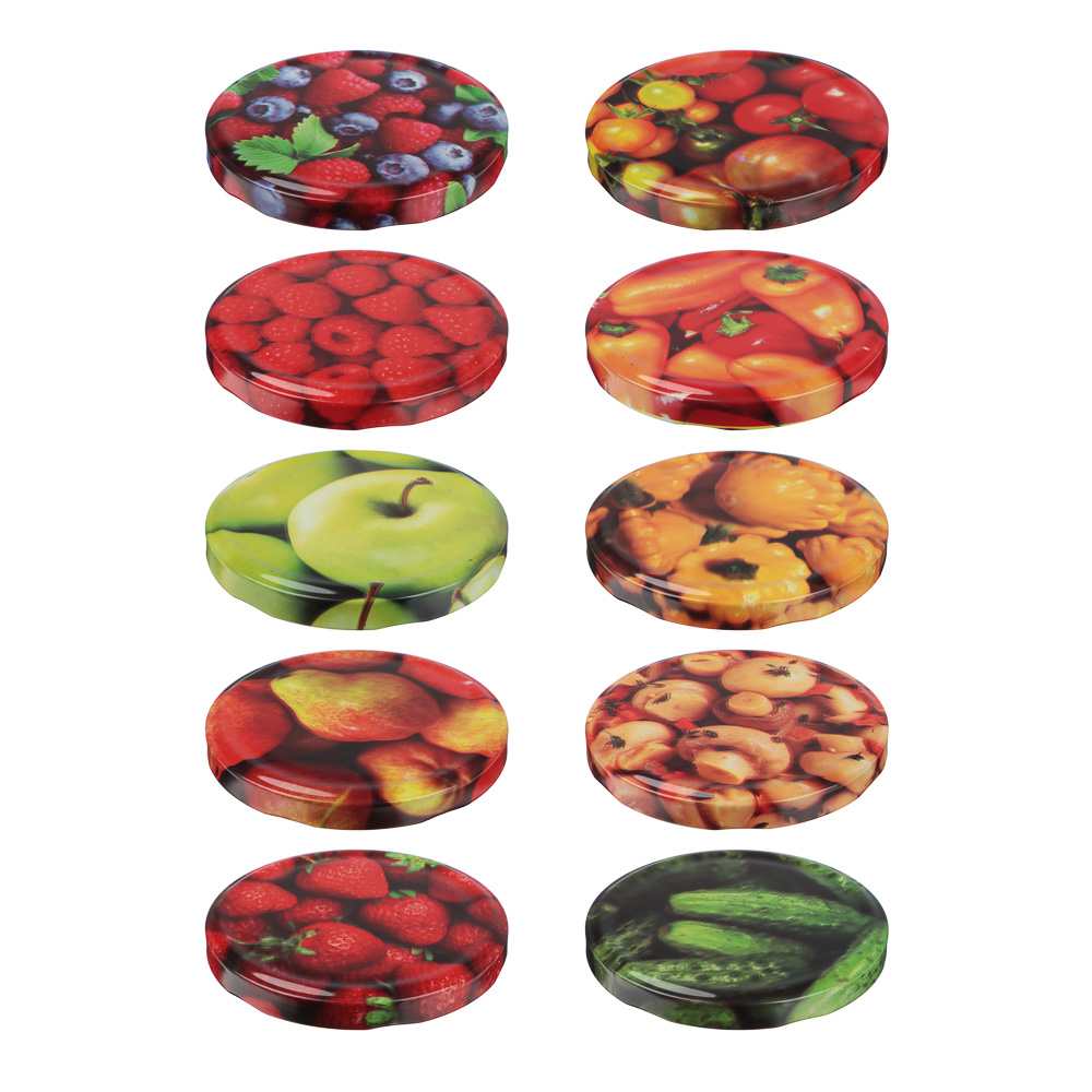 Набор крышек металлических для консервирования Твист-офф, 10шт, D-100мм, литография - #2