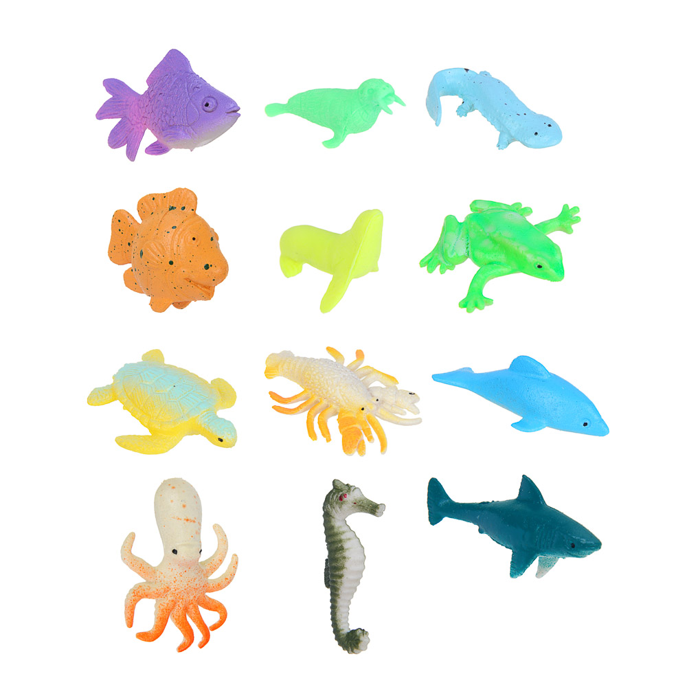ИГРОЛЕНД Игрушка растущие животные "Морские обитатели", TPR, 6,1х9,2 см, 12 дизайнов - #2