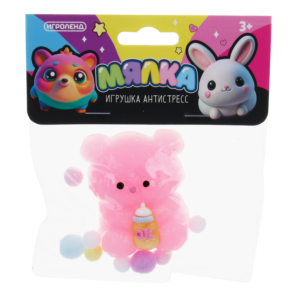 ИГРОЛЕНД Игрушка антистресс, мялка "Пушистые зверушки", TPR, 14,5х12см, 5 дизайнов - #3