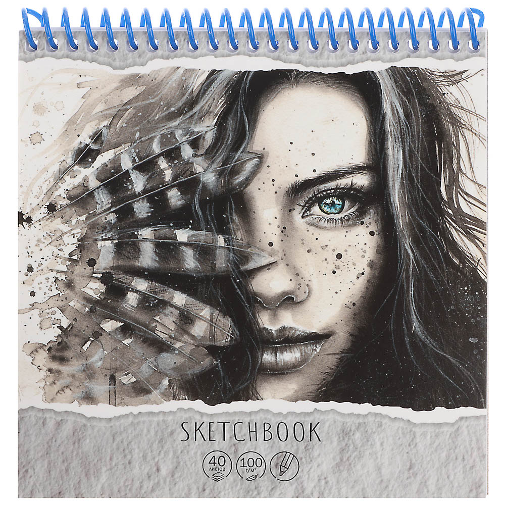 Скетчбук (альбом), тверд.подложка, спираль, в ассортименте - #6