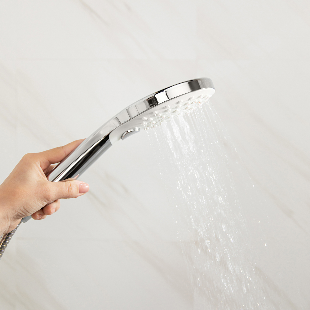 RAIN Лейка для душа, 3 режима, кнопка, 120мм, хром - #11
