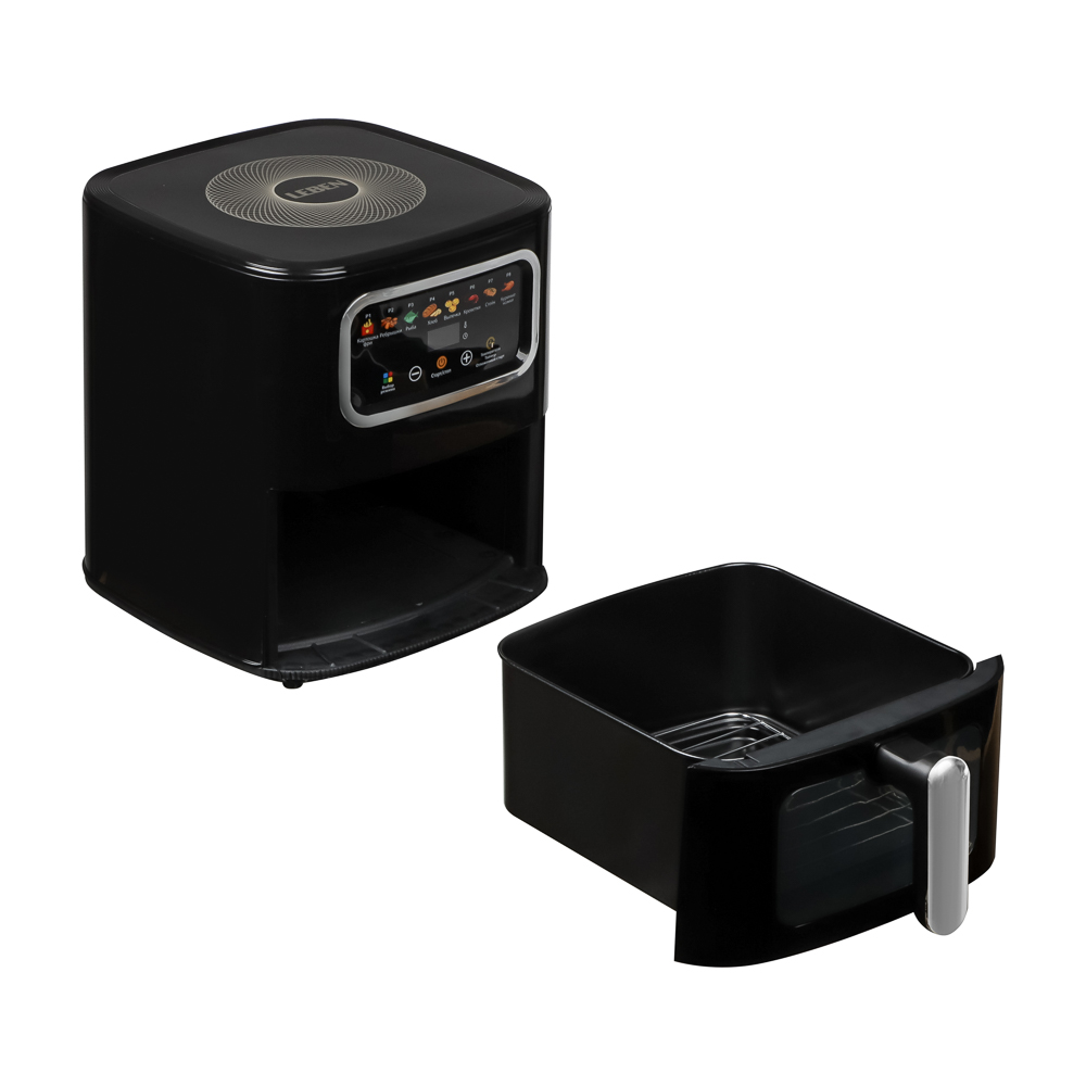 LEBEN Аэрогриль, 5л, 1600Вт, черный, 220в - #4