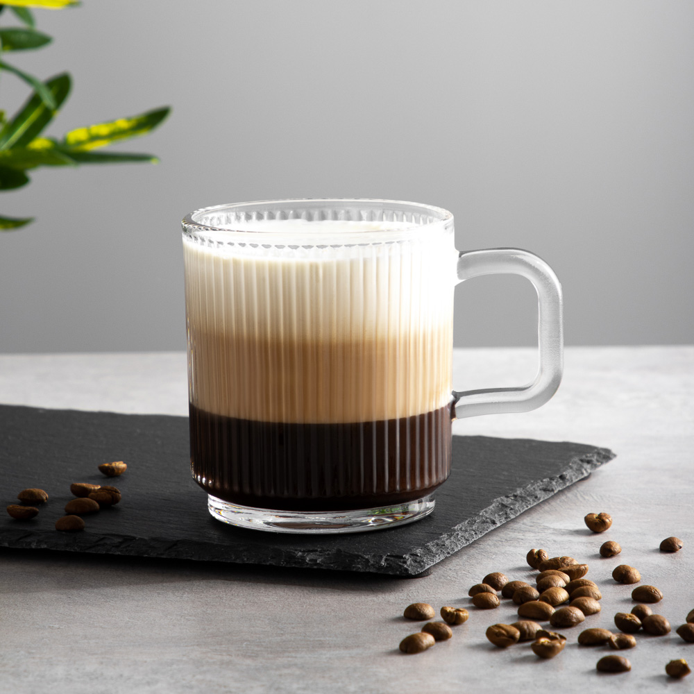 MILLIMI Кружка с рельефным узором, 340мл, стекло - #8