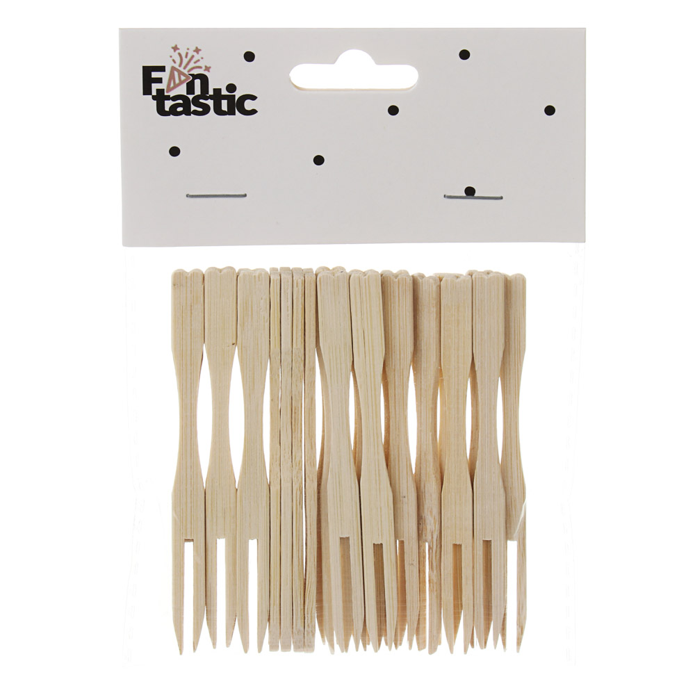 Набор шпажек бамбуковых тм Fntastic, в форме вилок, 24 шт, 8,5 см - #4