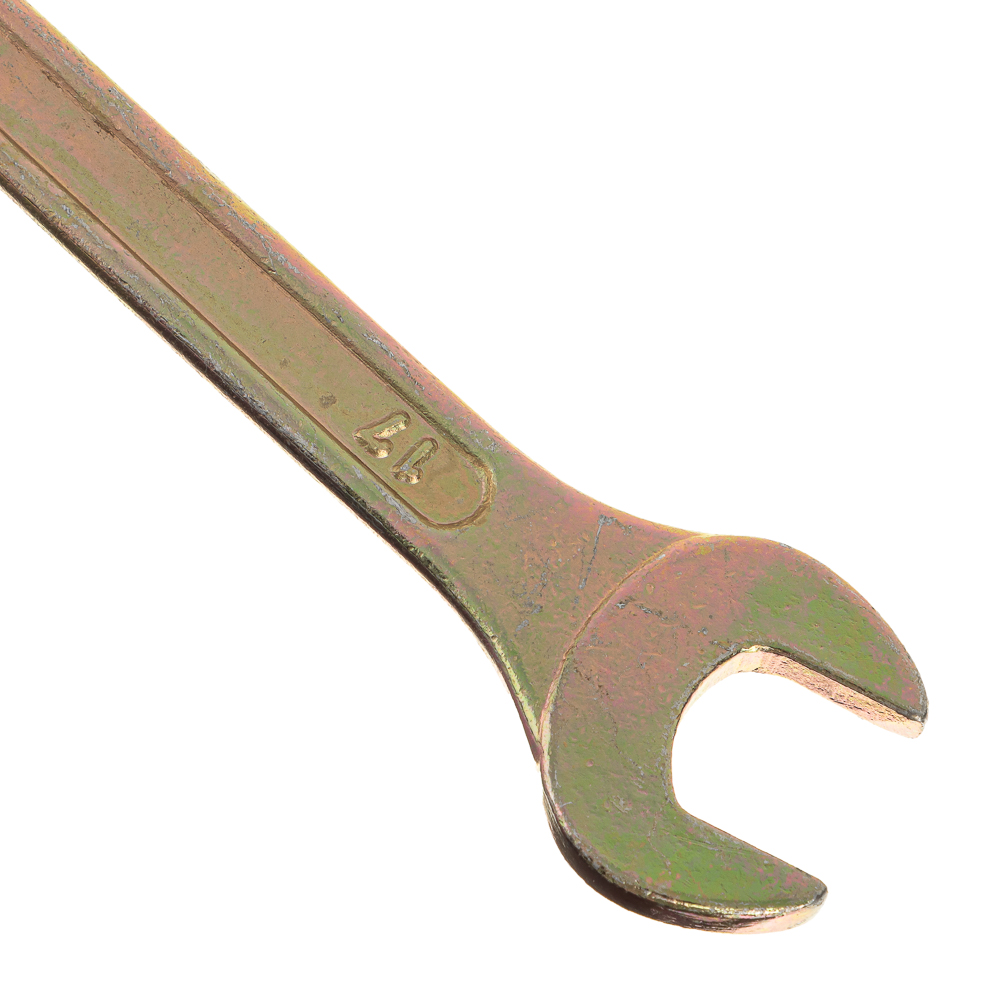 ЕРМАК Ключ рожково-накидной, 17мм, желтый цинк - #3