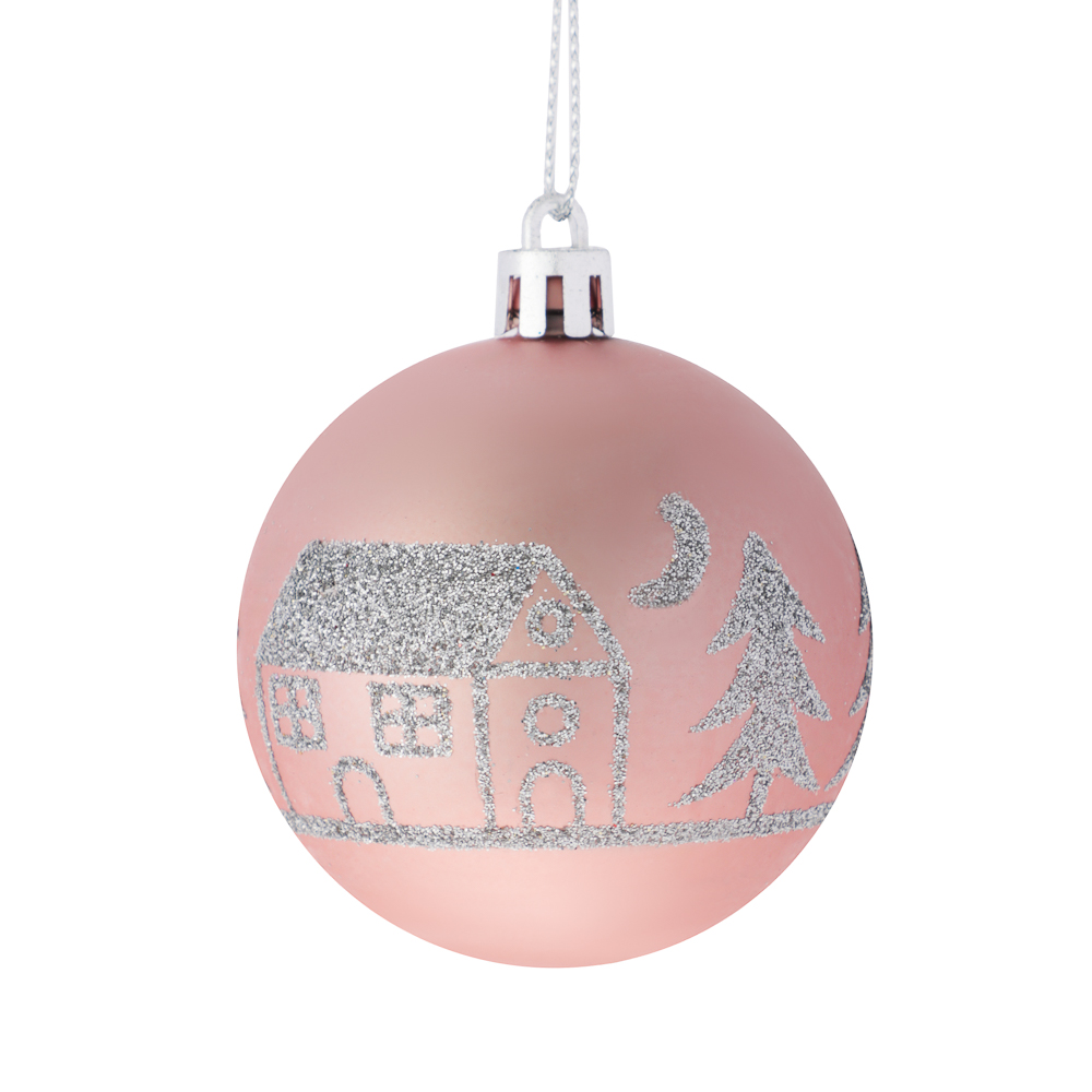 СНОУ БУМ Набор шаров 6 см, 24 шт, пластик, глиттер, 26-206 - #3