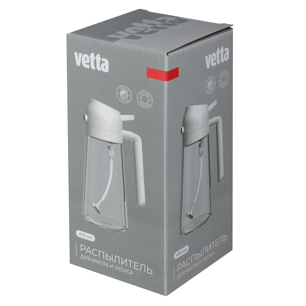 VETTA Распылитель для масла и уксуса, 470 мл, стекло, пластик, белый - #6