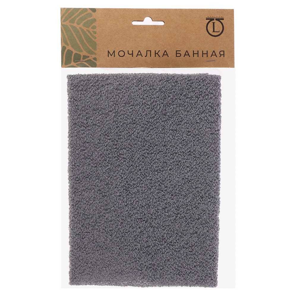 ЮL Мочалка пилинг японская для бани и душа с ручками, жесткая, полиэстер, 45х19см, 4 цвета, МС24-07 - #21