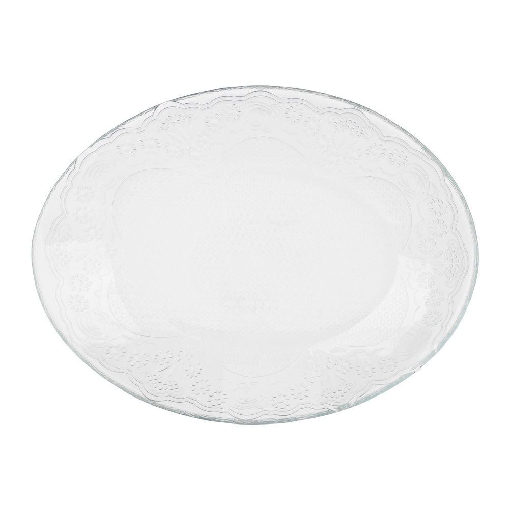 PASABAHCE Лейси Тарелка 215*165мм, упрочненное стекло, 10548SLB - #1