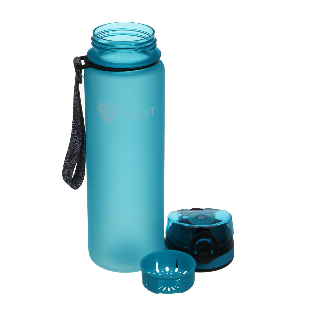 Бутылка спортивная для воды с поильником тм BY SPORT, 600мл, 23x6см, PC, силикон, 4 цвета - #7