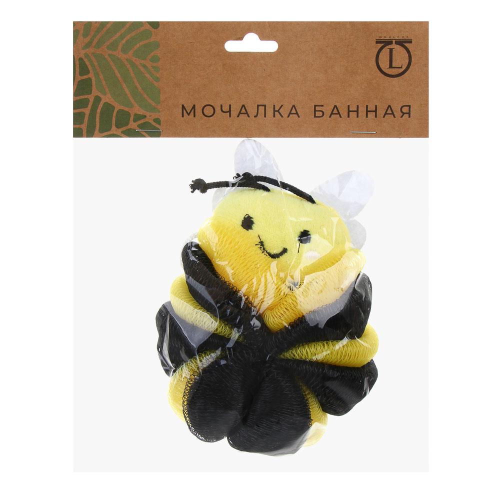 ЮL Мочалка банная для тела, полиэтилен, полиэстер, 50гр, 2 дизайна, МС24-04 - #6