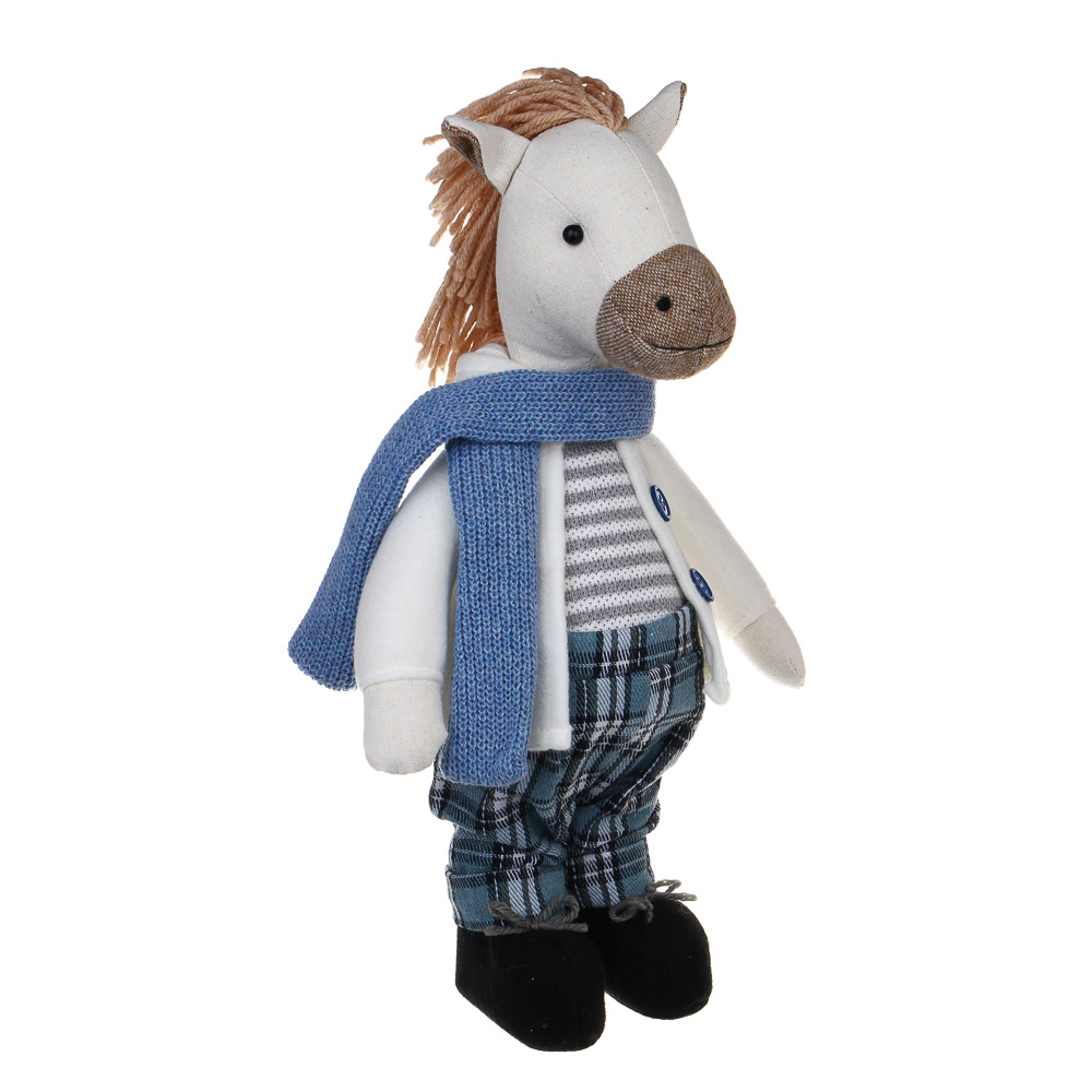 СНОУ БУМ Сувенир Конь в клетчатых штанах 13x12x30 см, полиэстер, 226-59 - #1