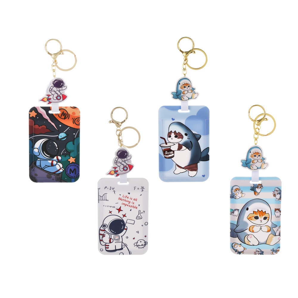 Чехол брелок для пропуска тм ЮL Космос с шармом, пластик, металл, 11х7см, 4 дизайна - #1