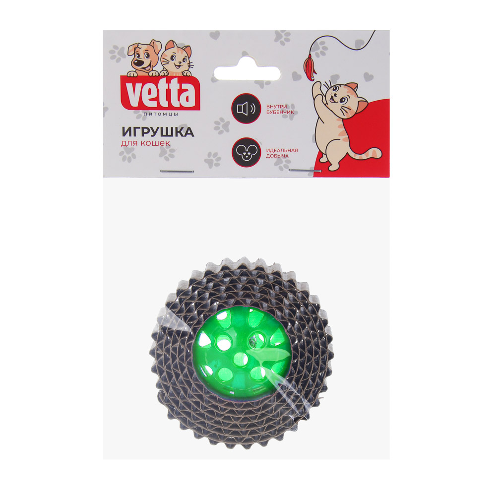 Игрушка для кошек тм VETTA, Сатурн, картон, пластик, 8см - #7
