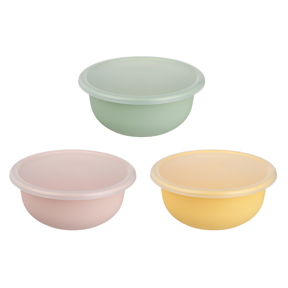 Ботаника Миска с крышкой 2,1л, пластик, 3 цвета - #1