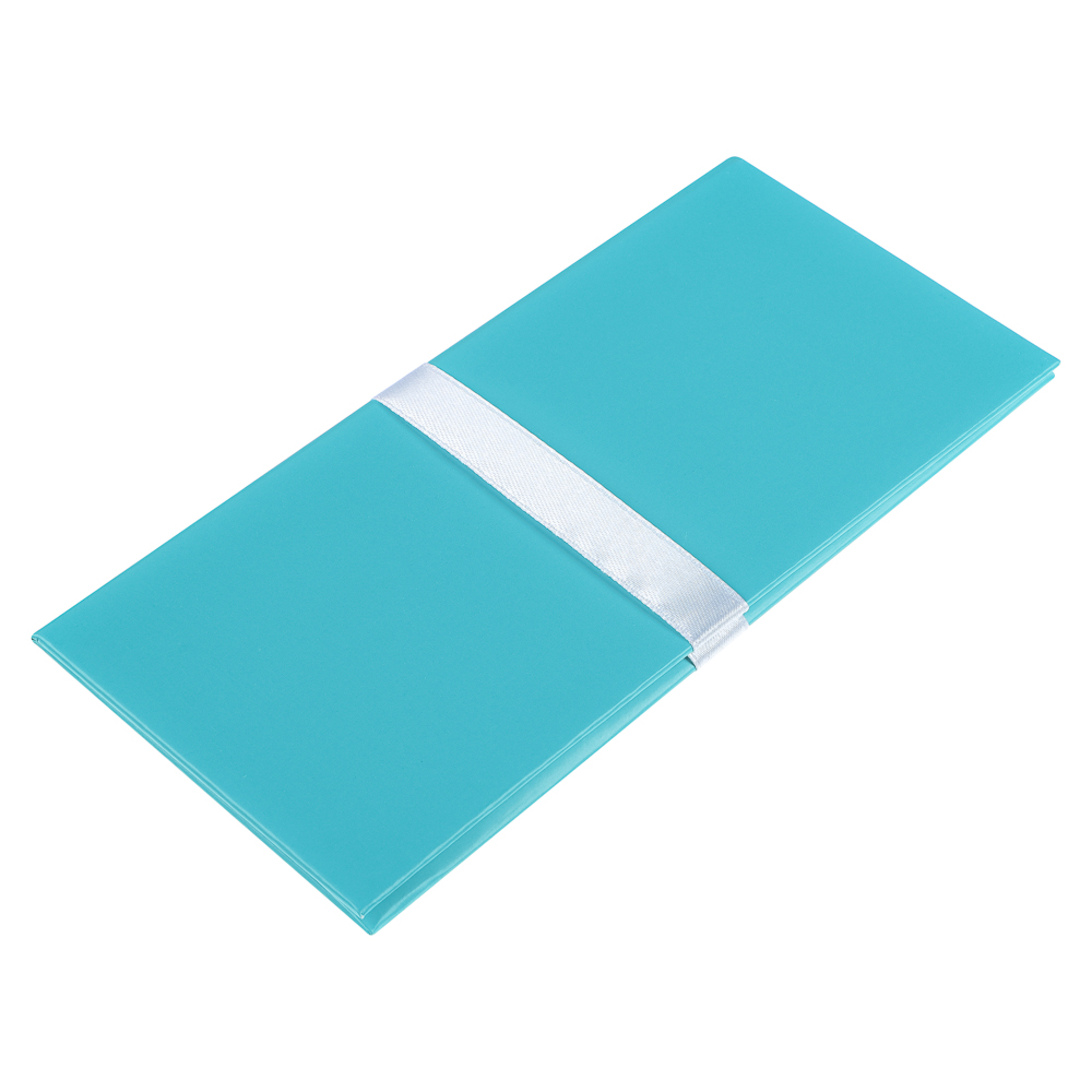 Конверт подарочный мелованная бумага, с бантом, 172х83, бирюзовый - #3