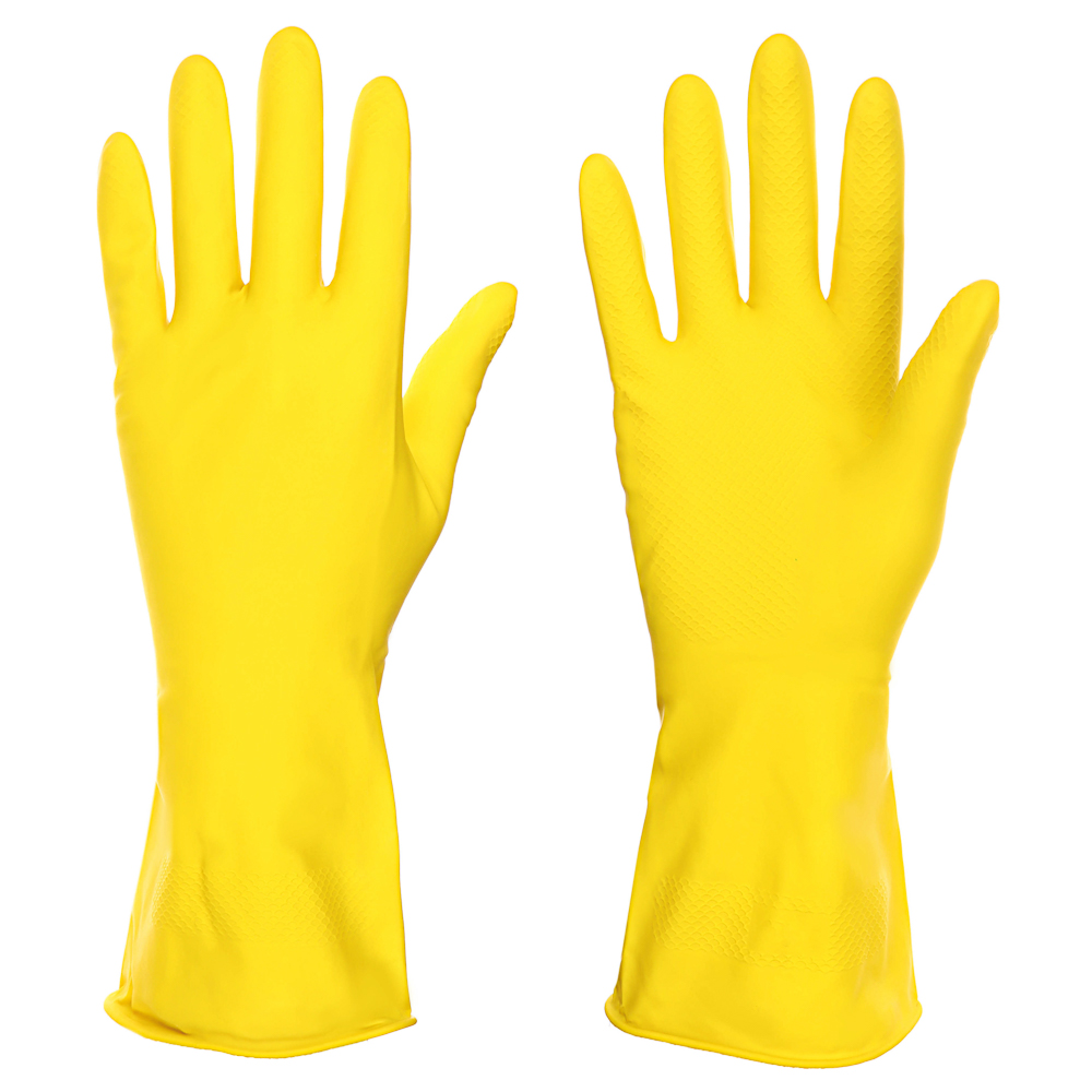 Перчатки резиновые желтые Vetta, M - #1