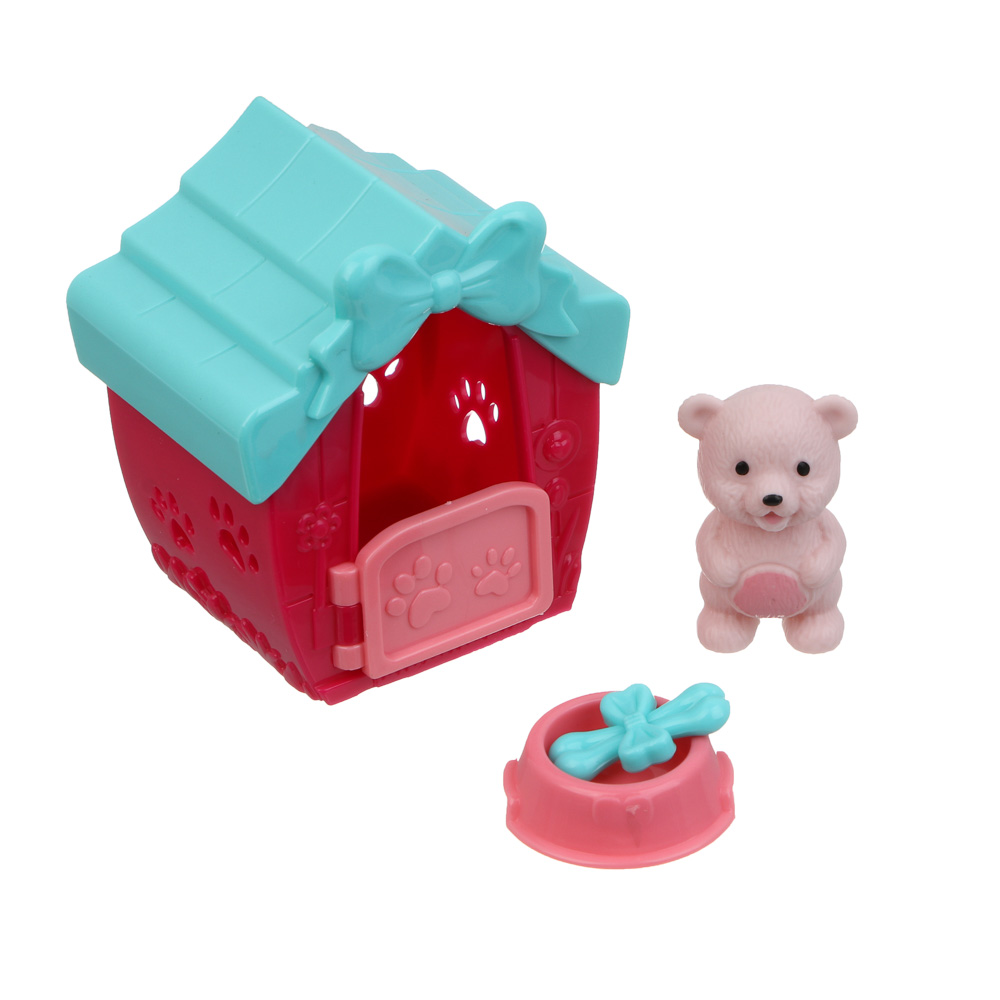 ИГРОЛЕНД Питомец в будке, щенок/медвежонок с акс., 4 пр., PVC, ABS, 6,4х5х7см, 6 видов - #5