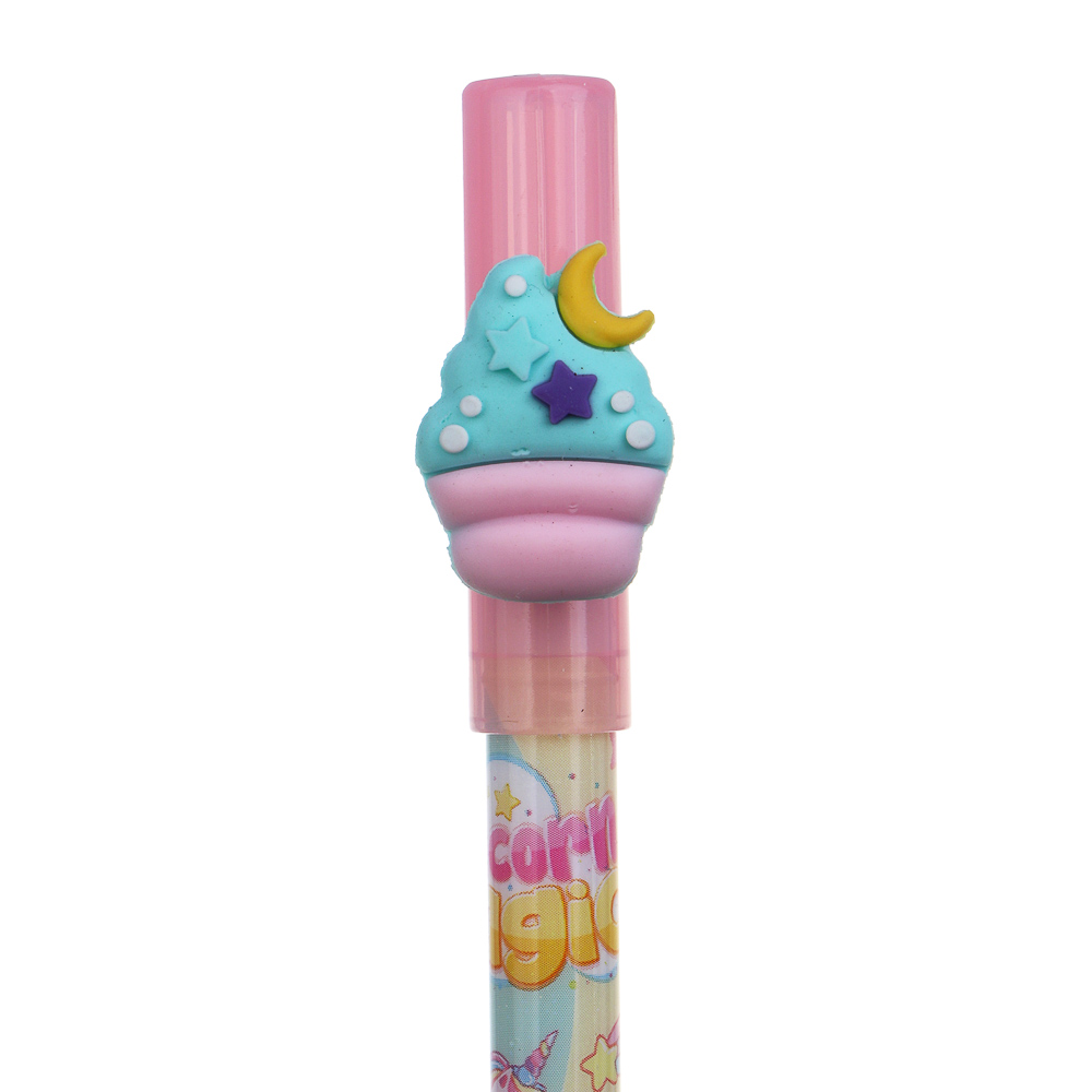 Ручка гелевая "пиши-стирай" синяя, фигурка "Фантазия", 6 дизайнов - #5