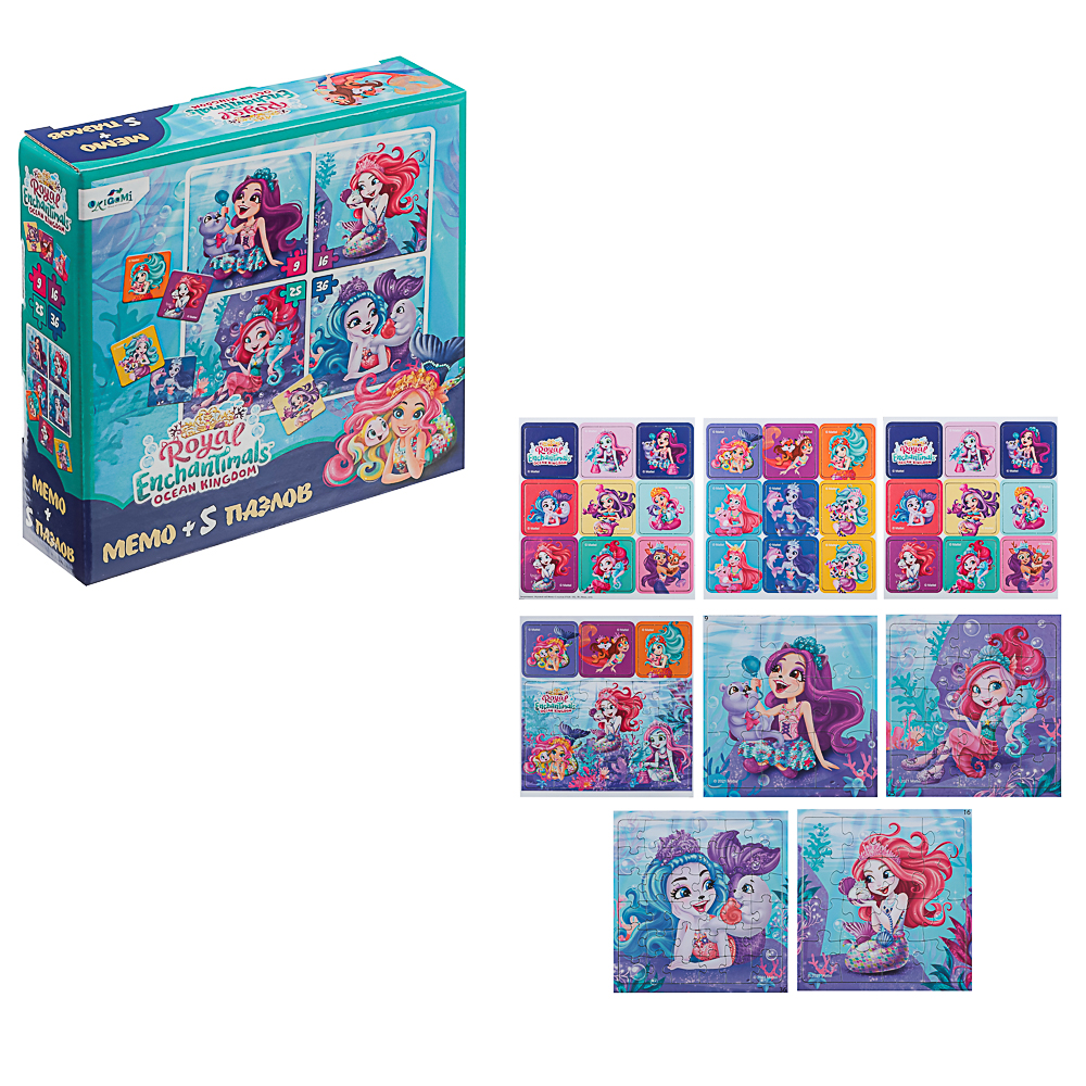 Энчантималс. Игровой наб.Мемо+5 пазлов, 18x5x18см - #2