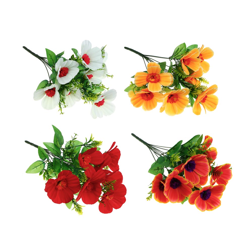 LADECOR Букет искусственных цветов, 4 цвета, 42-46 см - #1
