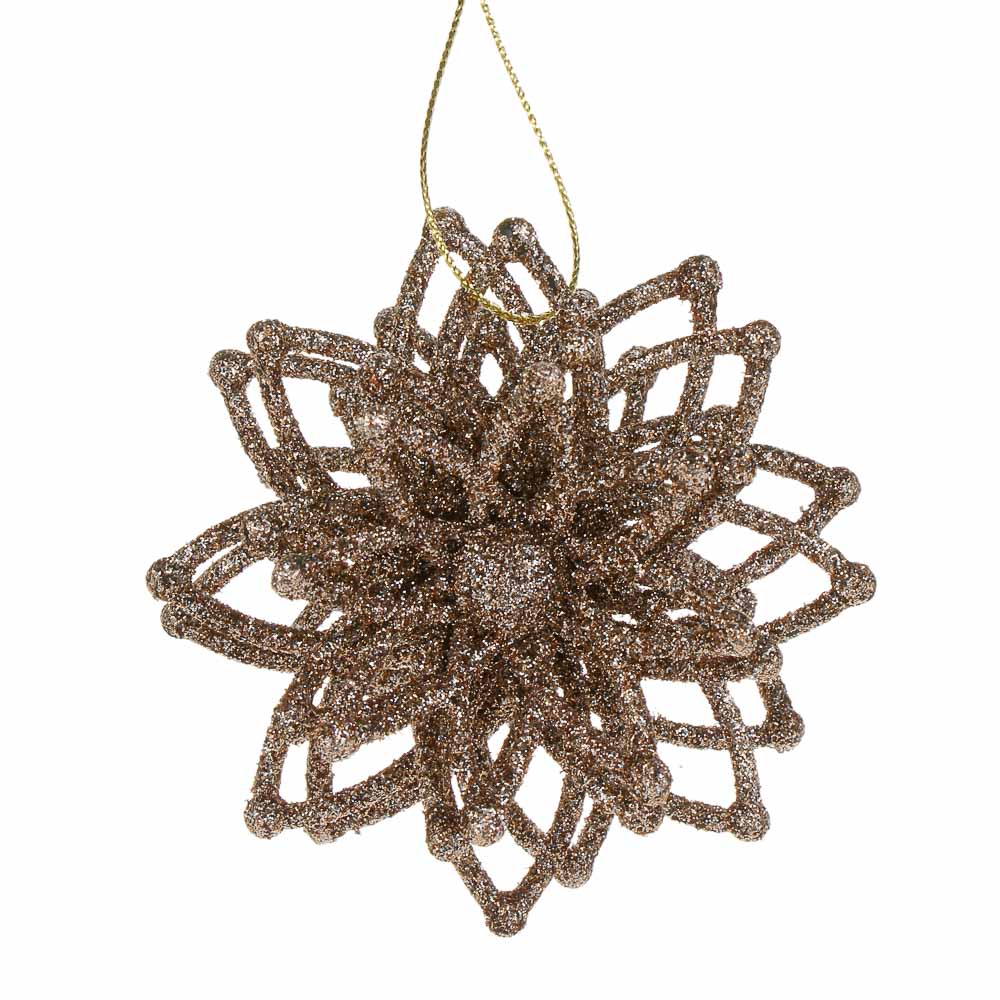 СНОУ БУМ Цветок 1 шт, 9 см, пластик, 26-821 - #1