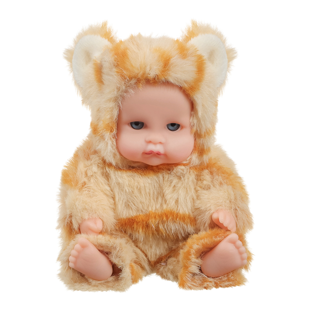 ИГРОЛЕНД Пупс в кигуруми 12 см, PVC, PP, полиэстер, 10,2х5х17 см - #6